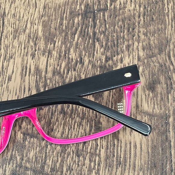 Kate Spade New York Lucyann Eyeglasses Frame Only Small Brick Black Pink Acetate - Picture 7 of 15